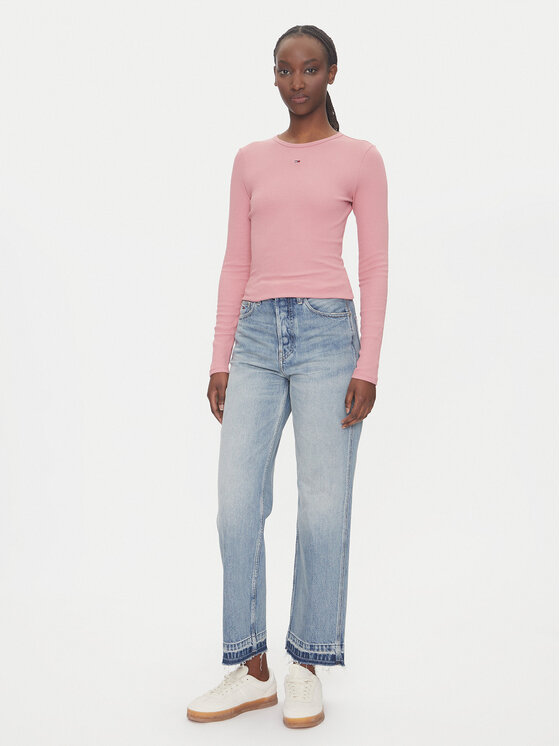 Tommy Jeans Tommy Jeans Bluse Essential DW0DW17387 Rosa Slim Fit