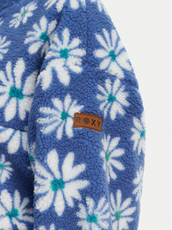 Roxy Roxy Fleecová mikina Jive Talking Bonded ERJPF03208 Modrá Oversize