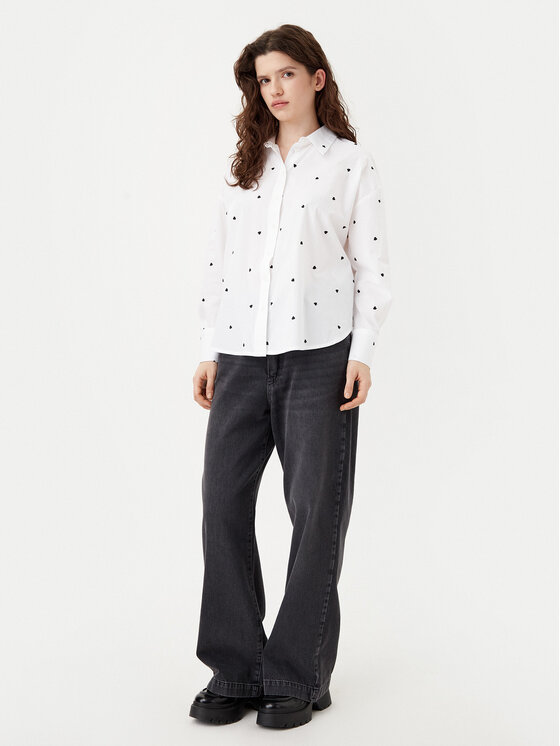 JDY JDY Košulja Nelly 15330490 Bijela Loose Fit