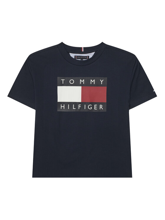 Tommy Hilfiger T-Shirt KB0KB10340 Granatowy Regular Fit