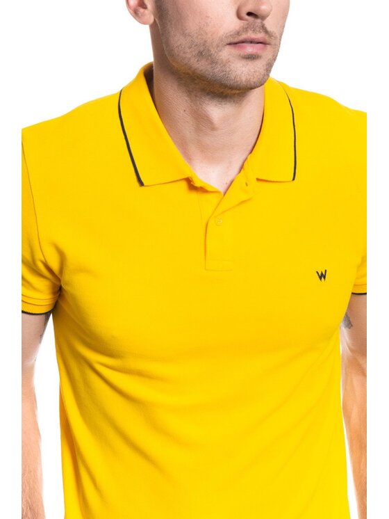 Wrangler Wrangler T-shirt SS PIQUE POLO Giallo Regular Fit