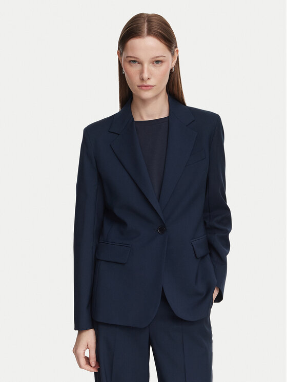 Weekend Max Mara Sacou Lamine 2625046081 Bleumarin Regular Fit