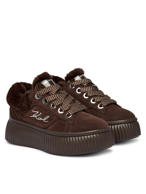 KARL LAGERFELD KARL LAGERFELD Sneakers Kreeper Lo KL42312L Maro închis