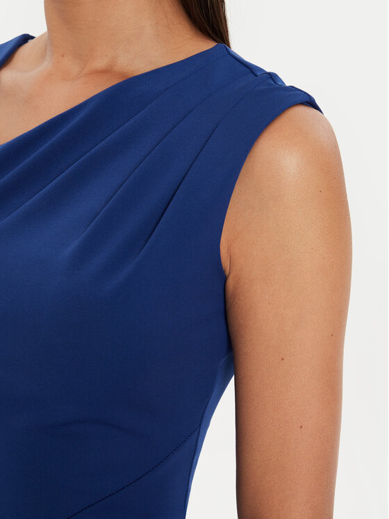 Rinascimento Rinascimento Φόρεμα κοκτέιλ CFC0119761003 Μπλε Slim Fit