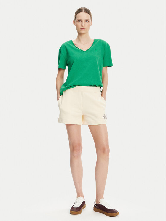 Tommy Hilfiger Tommy Hilfiger Pantaloni scurți sport WW0WW45518 Bej Regular Fit