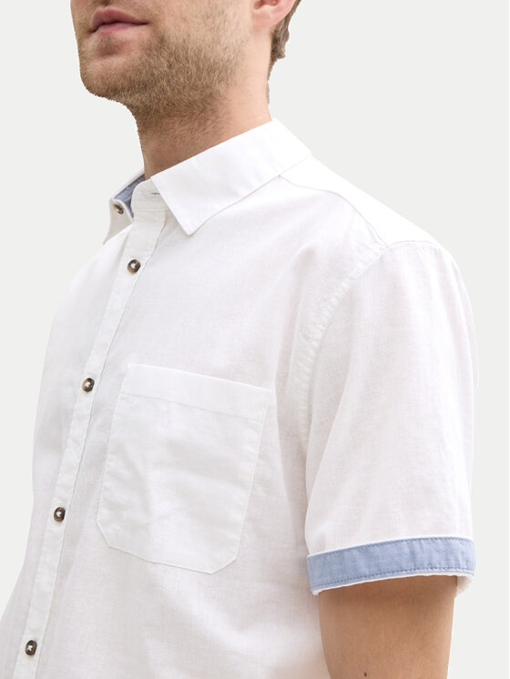 Tom Tailor Tom Tailor Košile 1045098 Bílá Regular Fit