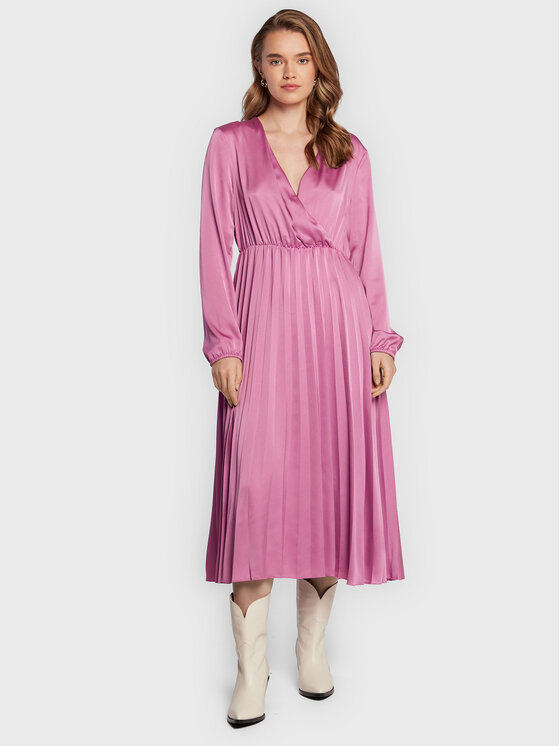 Comma Comma Коктейлна рокля 2122100 Розов Regular Fit