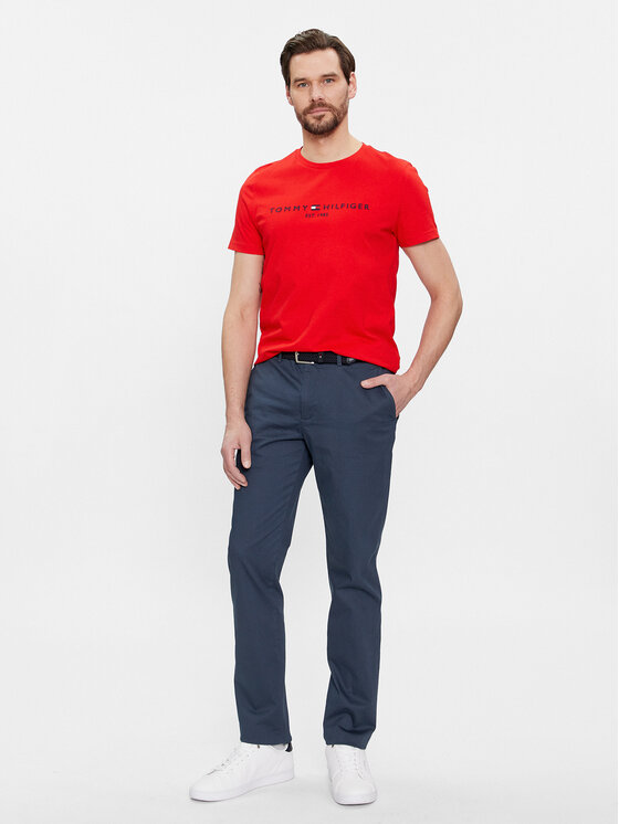 Tommy Hilfiger Tommy Hilfiger Chino nohavice Denton MW0MW33938 Tmavomodrá Slim Fit