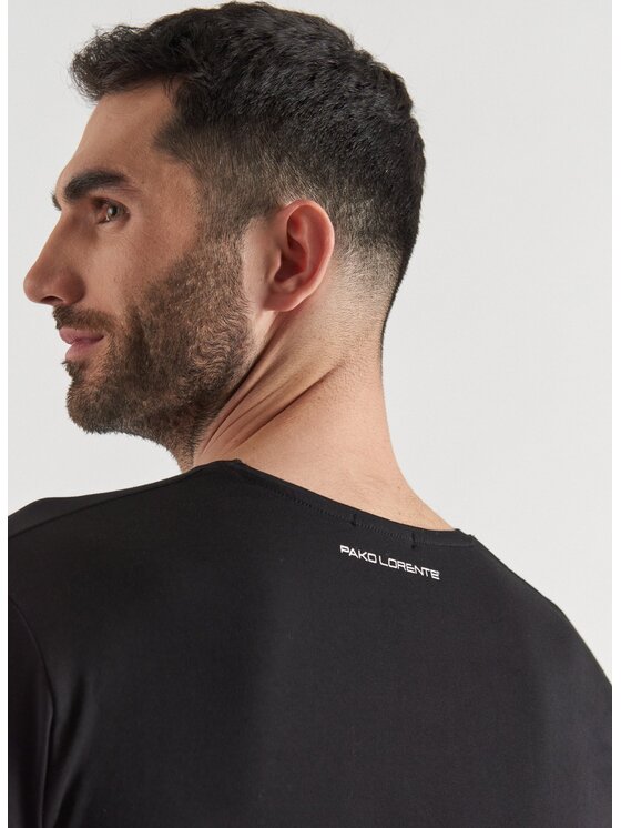Pako Lorente Pako Lorente Longsleeve P000B-TL-006 Czarny Slim Fit