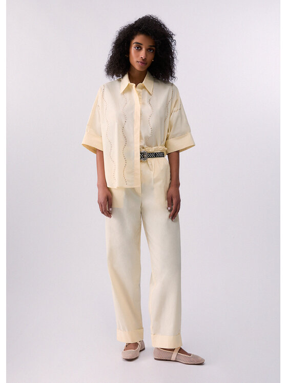 Liu Jo Liu Jo Pantaloni di tessuto CA6249TS246P9640 Giallo Regular Fit