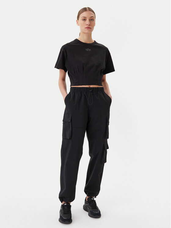 Alpha Industries Alpha Industries Tričko Waisted 148070 Čierna Regular Fit