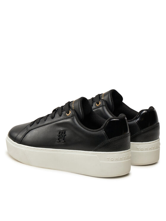 Tommy Hilfiger Tommy Hilfiger Laisvalaikio batai Th Platform Court Sneaker FW0FW08614 Juoda