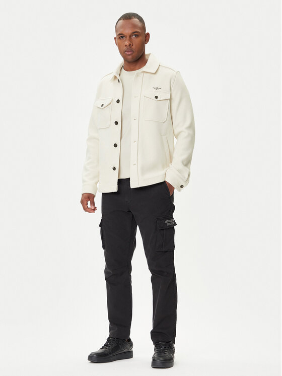 Aeronautica Militare Aeronautica Militare Übergangsjacke 252AC0035UL00902 Écru Regular Fit