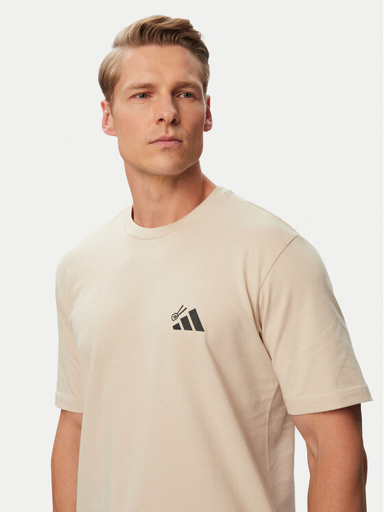 adidas adidas Футболка Sushi Graphic KT9708 Світло-бежевий Regular Fit