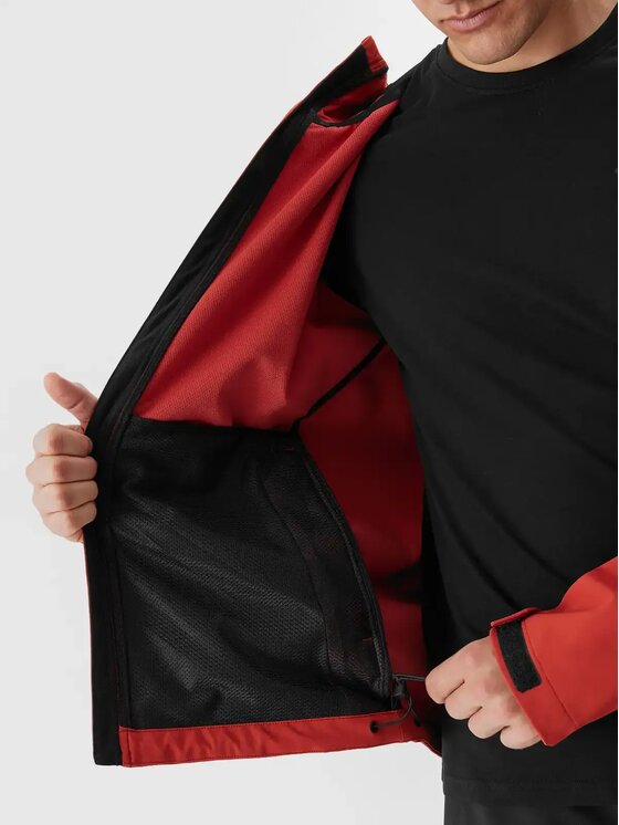 4F 4F Kurtka softshell 4FWAW24TSOFM283-61S Czerwony Regular Fit