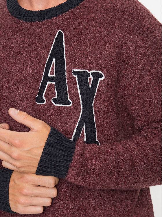 Armani Exchange Armani Exchange Sweter 6RZM2B ZM3GZ 14AU Bordowy Regular Fit