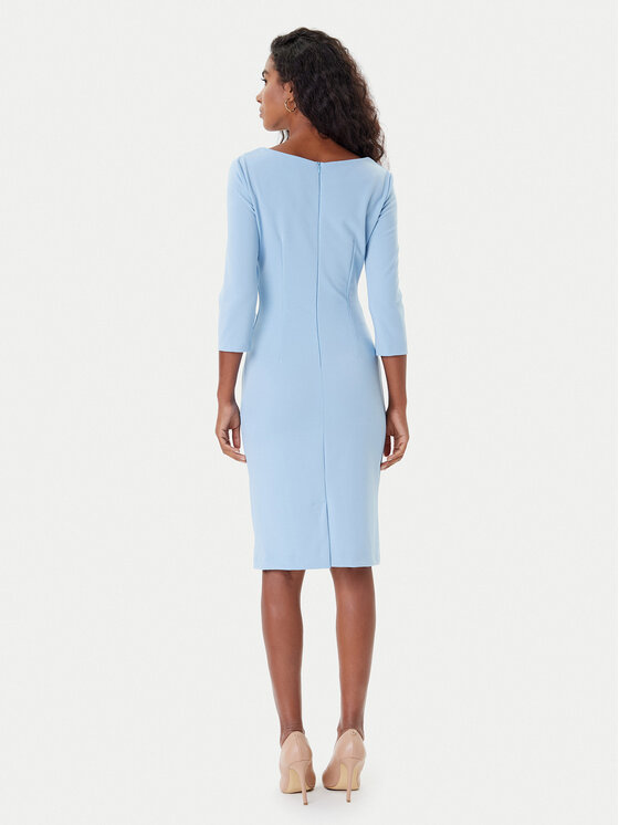 Rinascimento Rinascimento Rochie cocktail CFC0126154003 Albastru celest Slim Fit