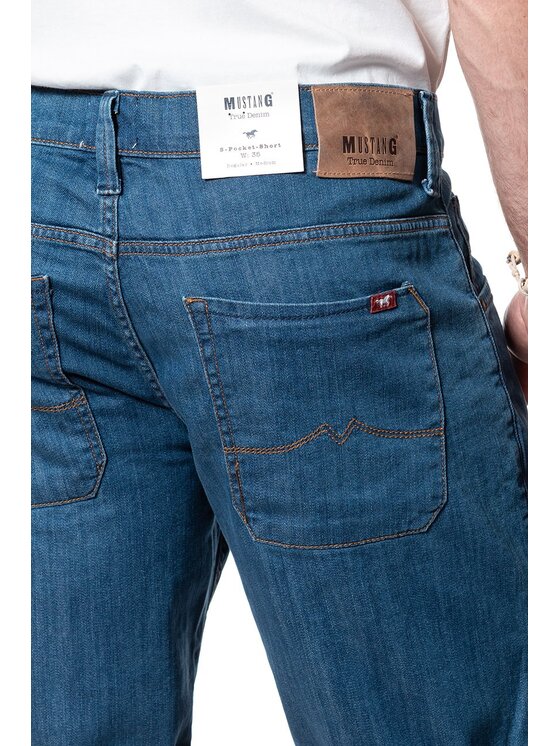Mustang Mustang Pantaloncini di jeans 5 POCKET SHORT Blu Regular Fit