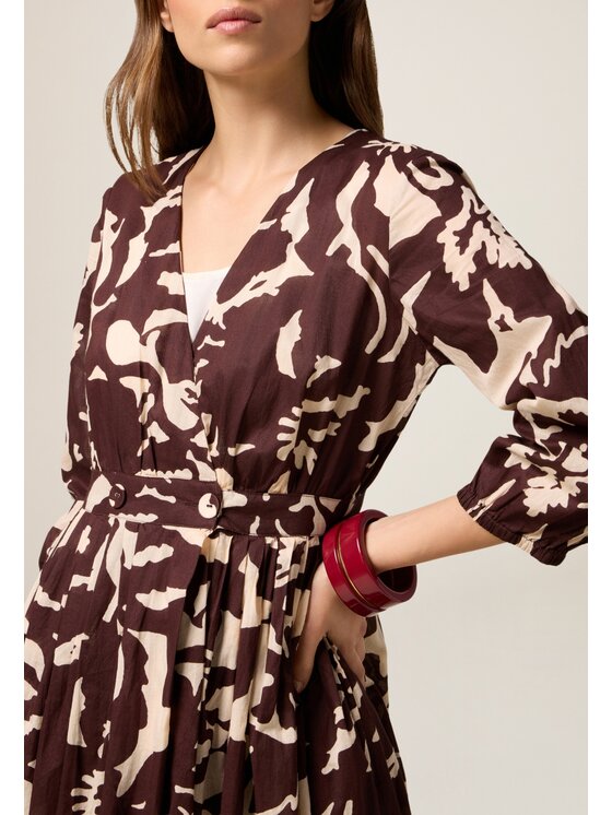 Oltre Oltre Vestito da giorno 7357R004880N0Z6 Marrone A-Line Fit