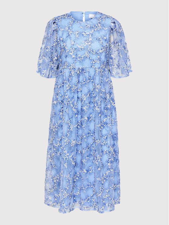Selected Femme Selected Femme Sukienka koktajlowa Justine 16085467 Niebieski Loose Fit