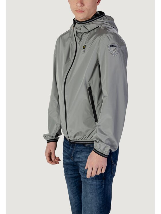 Blauer Blauer Μπουφάν δερμάτινο FARRIN Γκρι Regular Fit