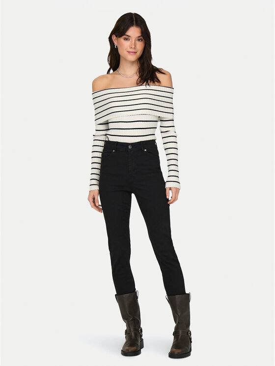 JDY JDY Μπλουζάκι Liva 15336133 Εκρού Slim Fit