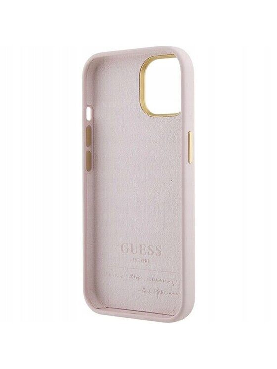 Guess Guess Etui na telefon iPhone 15 Pro Różowy