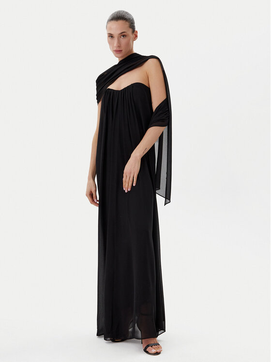 Eleh Eleh Sukienka wieczorowa ESS250187 Czarny Regular Fit