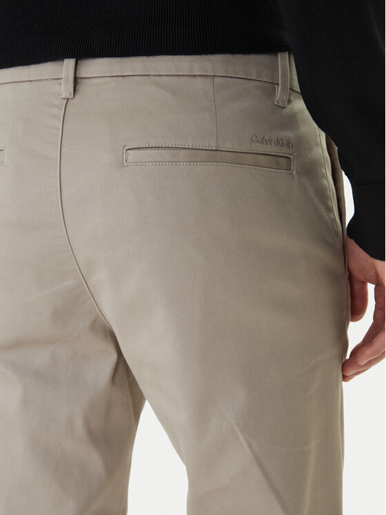 Calvin Klein Calvin Klein Chinosy LV040EM633 Beżowy Slim Fit