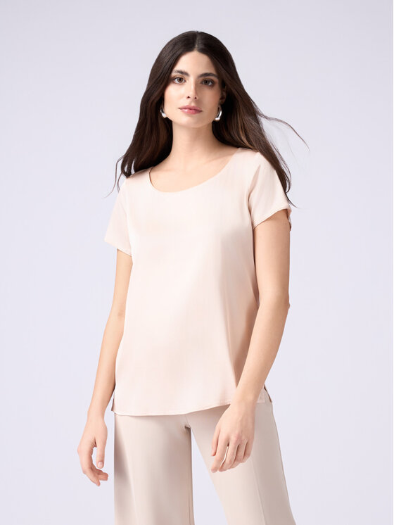 Oltre Oltre Bluzka 2421R002970N006 Różowy Regular Fit