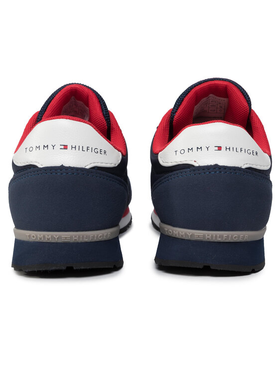 Tommy Hilfiger Tommy Hilfiger Sneakersy Low Cut Lace-Up Sneaker T3B4-30482-0732800 Granatowy