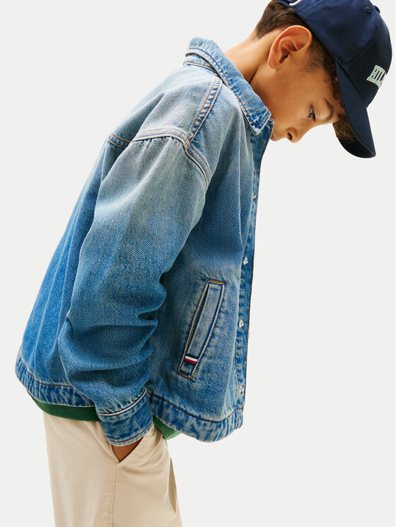 Tommy Hilfiger Tommy Hilfiger cămașă de blugi Vintage KB0KB10212 Albastru Regular Fit