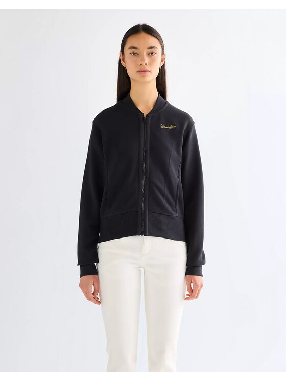 Wrangler Wrangler Bluza AVIATOR SWEATSHIRT Czarny Regular Fit