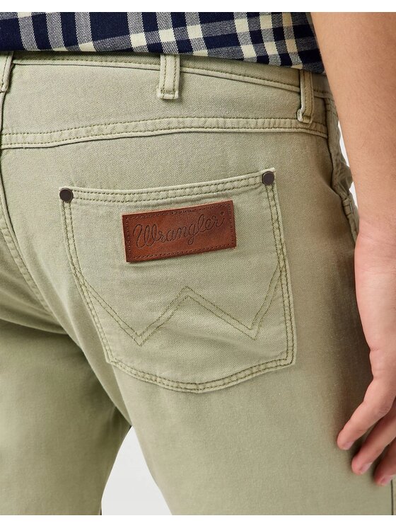 Wrangler Wrangler Spodnie materiałowe Greensboro Zielony Regular Fit