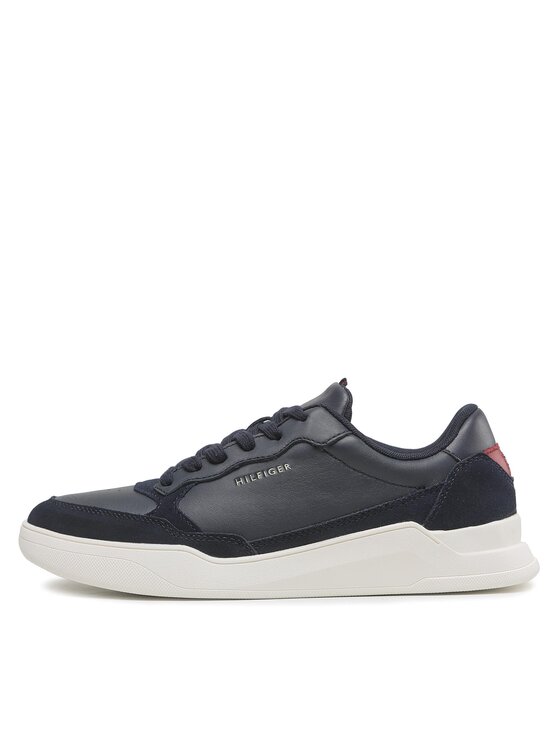 Tommy Hilfiger Tommy Hilfiger Sneakersy Elevated Cupsole Leather Mix FM0FM04358 Granatowy