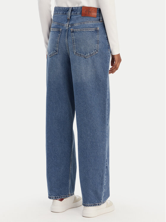 Calvin Klein Jeans Calvin Klein Jeans Jeans hlače LV047E626G Modra Barrel Fit