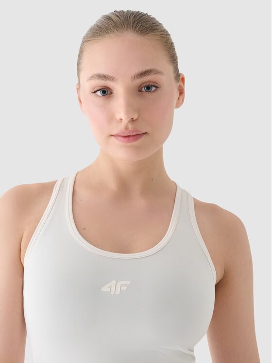 4F 4F Top 4FWAW24TFSLF411-12S Biela Slim Fit