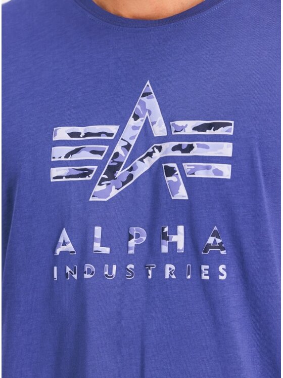 Alpha Industries Alpha Industries Tričko AI.146506-735 Tmavomodrá Regular Fit
