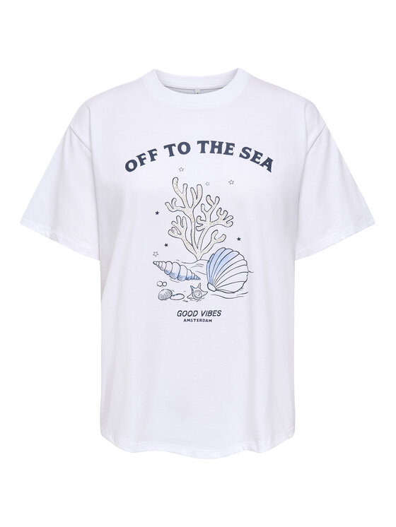 ONLY ONLY T-Shirt Celine 15374989 Λευκό Regular Fit