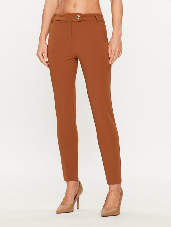 Rinascimento Rinascimento Pantaloni di tessuto CFC0114967003 Marrone Regular Fit