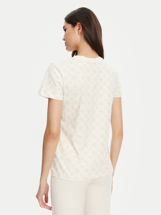Guess Guess Marškinėliai V5YI04 I3Z14 Écru Regular Fit