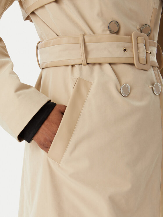 Guess Guess Tenchcoat W5RL14 WGWD2 Beige Regular Fit