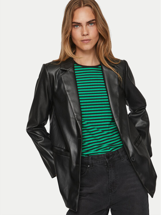 Vila Vila Сако Nille 14084378 Черен Loose Fit