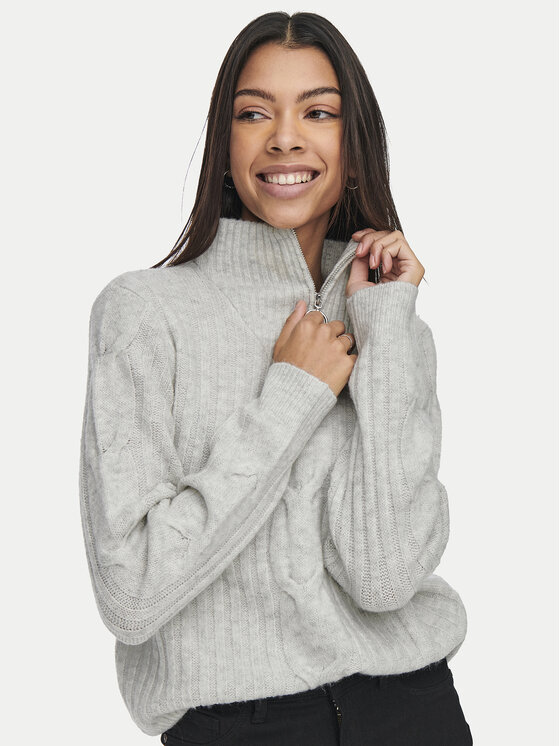 JDY JDY Džemper Andrea 15242811 Siva Regular Fit