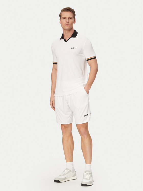 BOSS BOSS Szorty sportowe Toc Spin 50551953 Biały Regular Fit