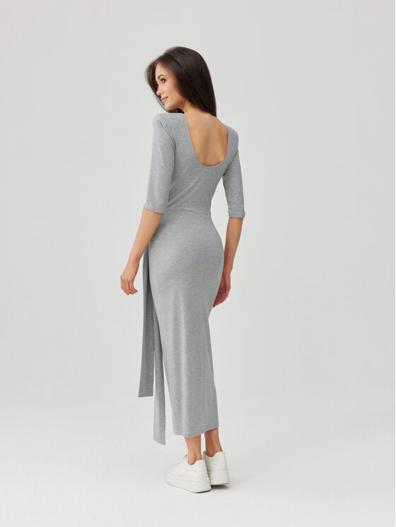Roco Fashion Roco Fashion Každodenné šaty Lidiana Sivá Slim Fit