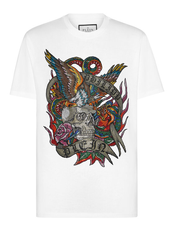 PHILIPP PLEIN PHILIPP PLEIN T-Shirt 19495 Bílá Regular Fit