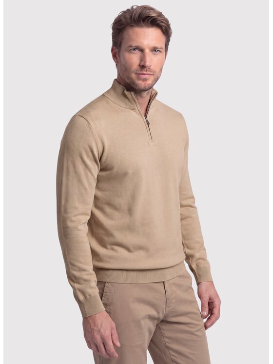 Pako Lorente Pako Lorente Sweter P26WF-2X-027 Beżowy Straight Fit