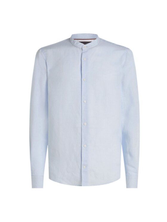 Tommy Hilfiger Tommy Hilfiger Košile LINEN Modrá Slim Fit