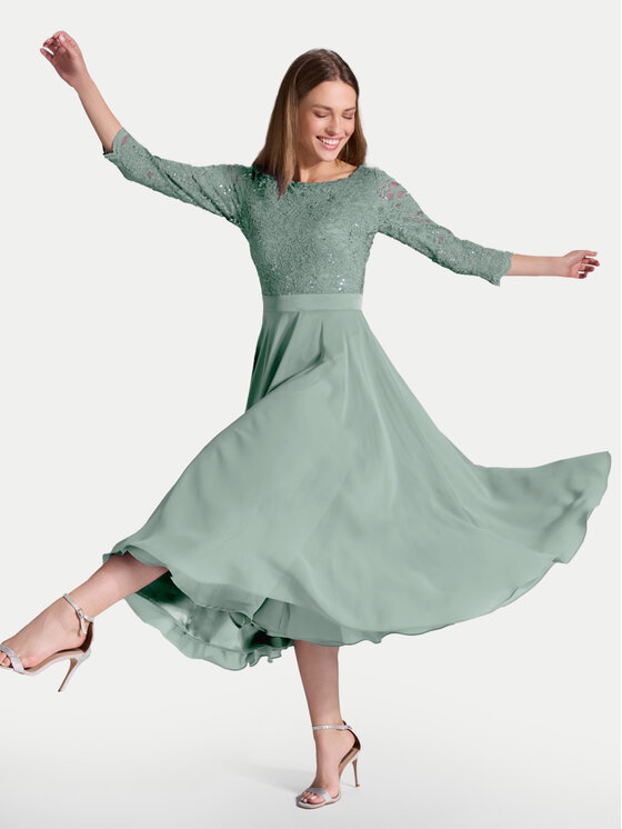 Swing Swing Sukienka koktajlowa 77761710 Zielony Regular Fit